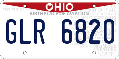 OH license plate GLR6820