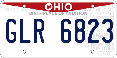 OH license plate GLR6823