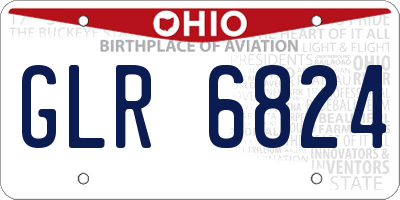 OH license plate GLR6824