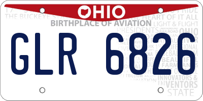 OH license plate GLR6826