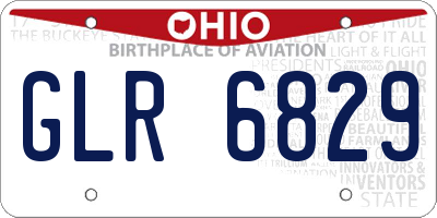 OH license plate GLR6829