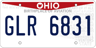 OH license plate GLR6831