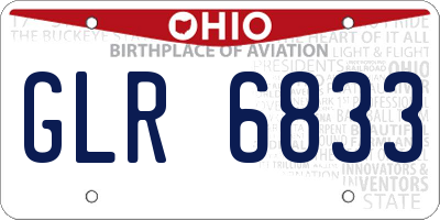 OH license plate GLR6833