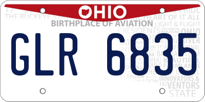 OH license plate GLR6835