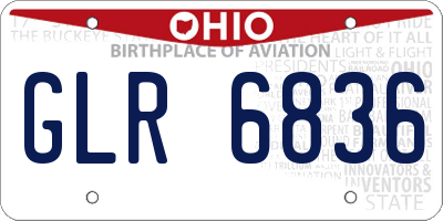 OH license plate GLR6836