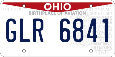 OH license plate GLR6841