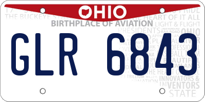 OH license plate GLR6843