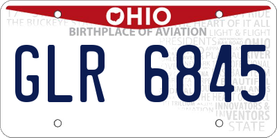 OH license plate GLR6845