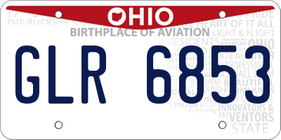 OH license plate GLR6853