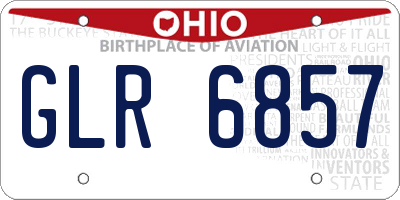 OH license plate GLR6857