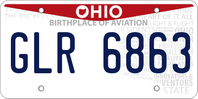 OH license plate GLR6863