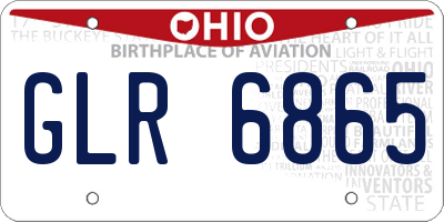 OH license plate GLR6865