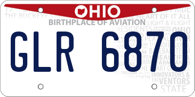 OH license plate GLR6870