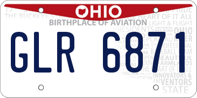 OH license plate GLR6871