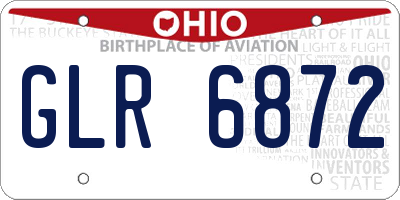 OH license plate GLR6872
