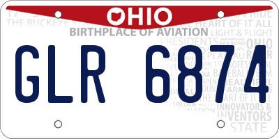 OH license plate GLR6874