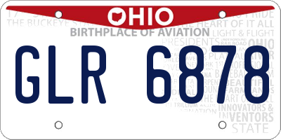 OH license plate GLR6878