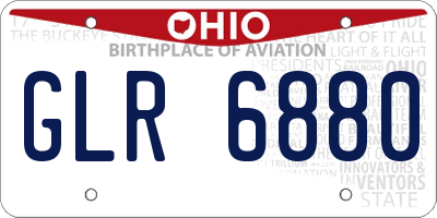 OH license plate GLR6880