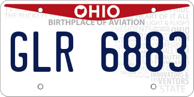OH license plate GLR6883