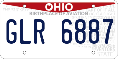 OH license plate GLR6887