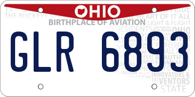 OH license plate GLR6893