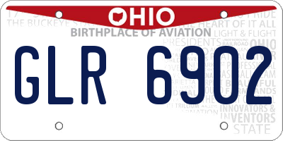 OH license plate GLR6902