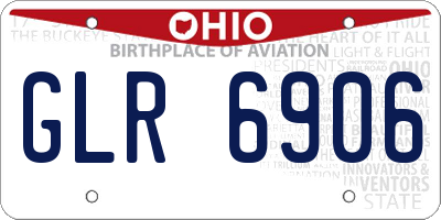 OH license plate GLR6906