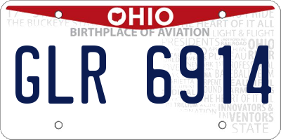 OH license plate GLR6914