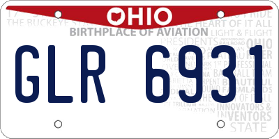 OH license plate GLR6931