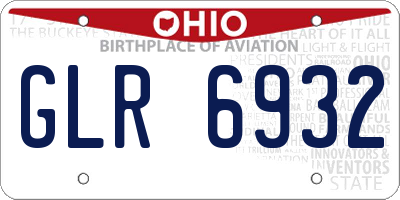 OH license plate GLR6932