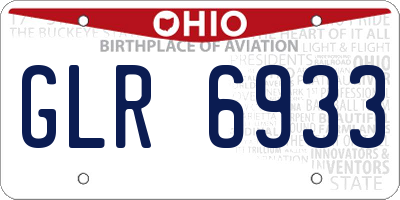 OH license plate GLR6933