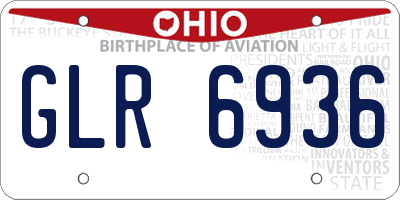 OH license plate GLR6936