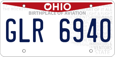 OH license plate GLR6940
