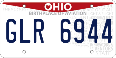 OH license plate GLR6944