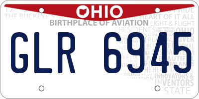 OH license plate GLR6945