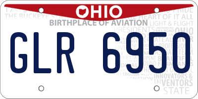 OH license plate GLR6950