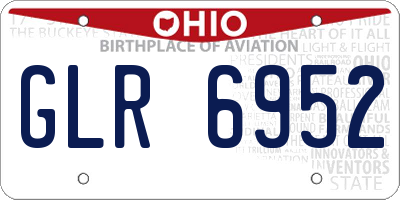 OH license plate GLR6952
