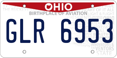 OH license plate GLR6953