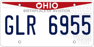 OH license plate GLR6955