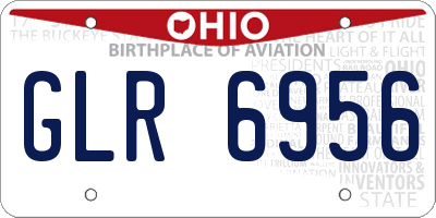 OH license plate GLR6956