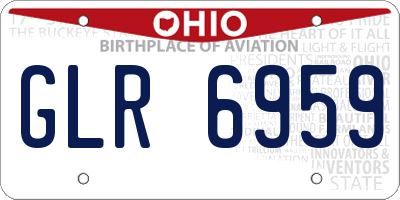 OH license plate GLR6959