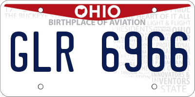 OH license plate GLR6966