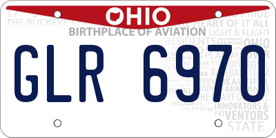 OH license plate GLR6970