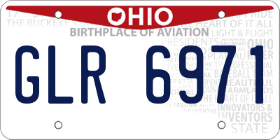 OH license plate GLR6971