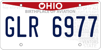 OH license plate GLR6977