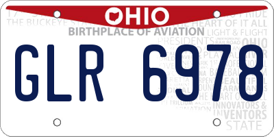 OH license plate GLR6978