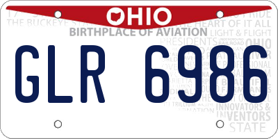 OH license plate GLR6986