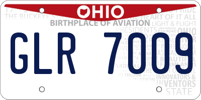 OH license plate GLR7009