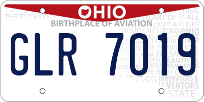 OH license plate GLR7019