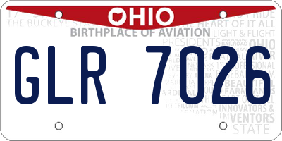 OH license plate GLR7026